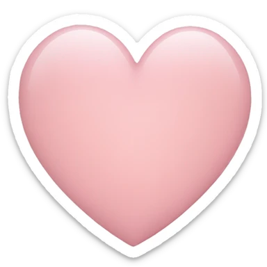 Light pink heart sticker