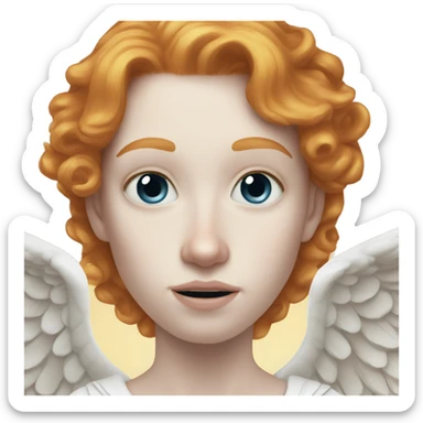 Beautiful ethereal angel pale skinned ginger sticker