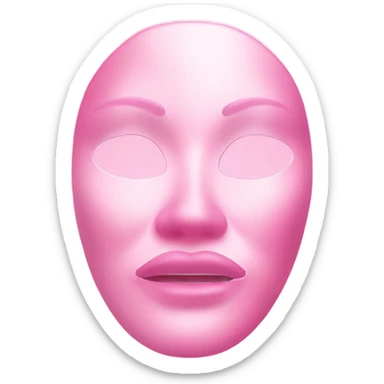 Moisturizing hydrogel face mask pink with slits for eyes, lips and nose  sticker