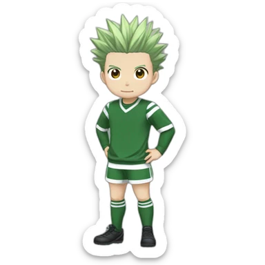Gon de Hunterxhunter qui joue au foot sticker
