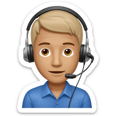 call center man sticker