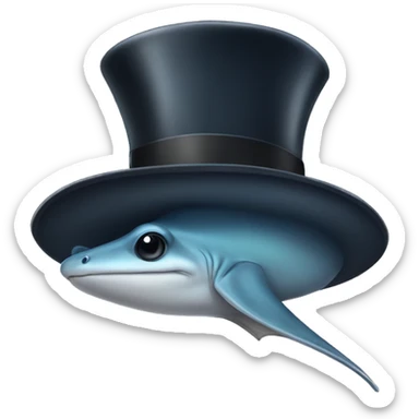 Stingray wearing a top hat sticker