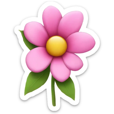 pink flower sticker