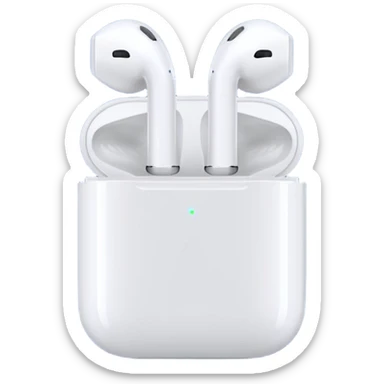 A single Apple Airpod sticker