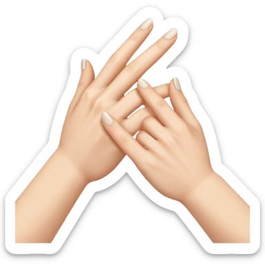two white hands in a secret handshake sticker