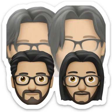 Keanu Reeves in glasses from Matrix sticker