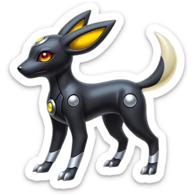Futuristic Umbreon-Houndoom-Genesect-Pokémon-Fakémon-hybrid-creature sticker