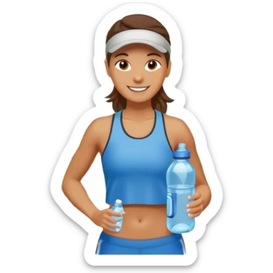 Jogger + water bottle, Park Visitors. sticker