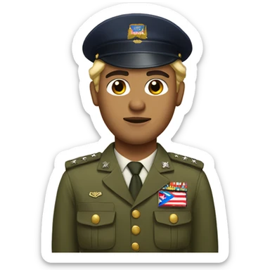Puerto Rican military man with blonde hair and makeup  sticker