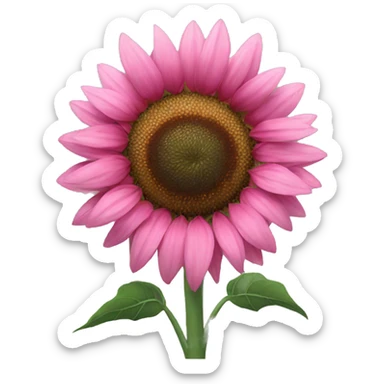Pink sunflower sticker