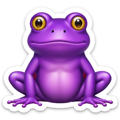 purple frog with the word PRANKED in front  sticker