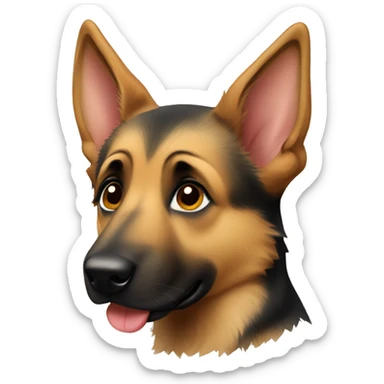 German shepherd puppy sticker