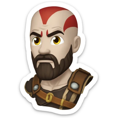 Kratos qui boit de l'eau  sticker