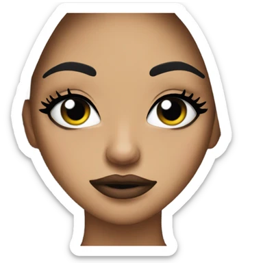 diva emoji with nails and lashes and pouty li sticker