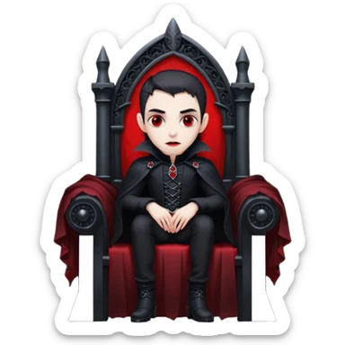 real vampire in a throne sticker