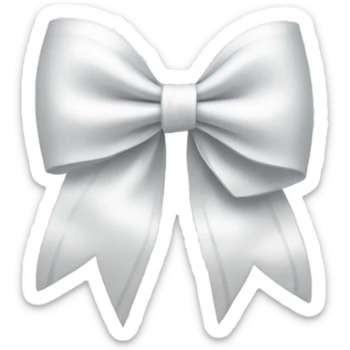 White bow  sticker