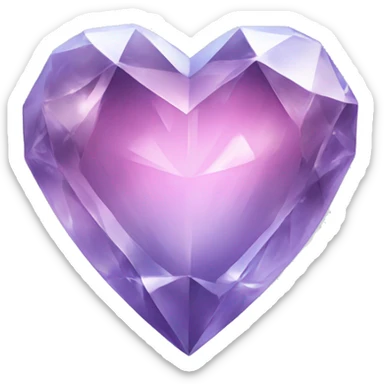 crystal heart sticker