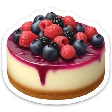 Realistic berry cheesecake  sticker