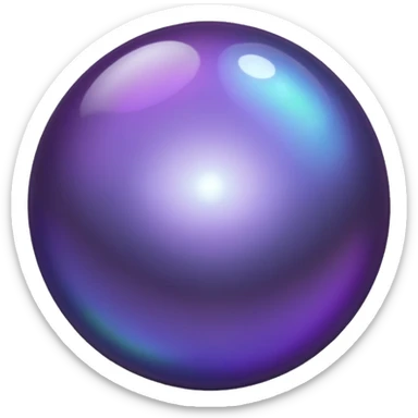 black and purple pearl sticker