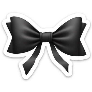Black coquette bow with only back in it and no other colour  sticker