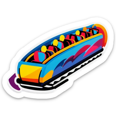 Roller coaster sticker