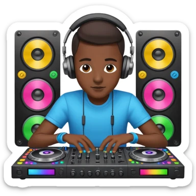 DJ AND HIS STUFF sticker