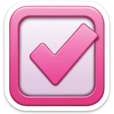 heavy check mark checkbox pink sticker