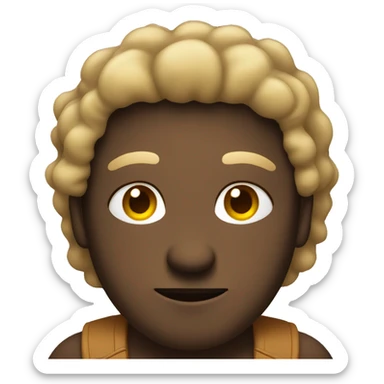 A mestiso man with a middle part sticker