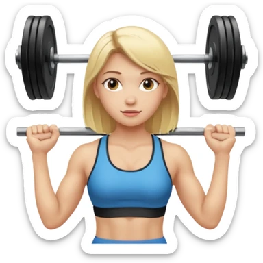 gym chica rubia pesas sticker