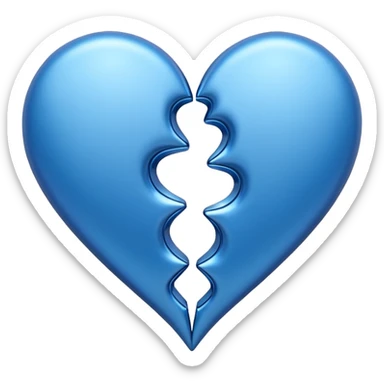 emoji de los dos corazones enlazados pero en color azul sticker