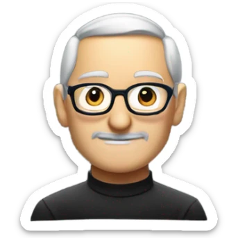 Steve jobs driving hyundai kona sticker