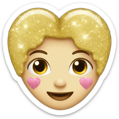 coeur avec des paillettes sticker