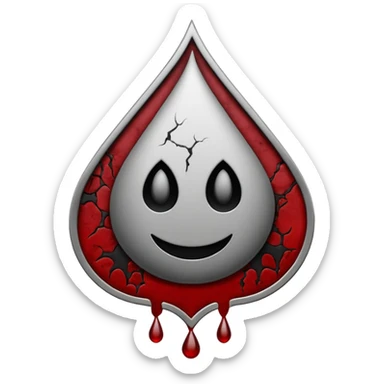 Minimalist emoji-style sticker of a gothic paper with “your soul” in blackletter, desaturated blood drop as signature, grayscale ink and parchment texture



 sticker