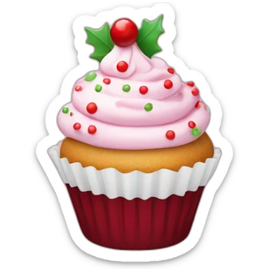 Happy Christmas cupcake sticker