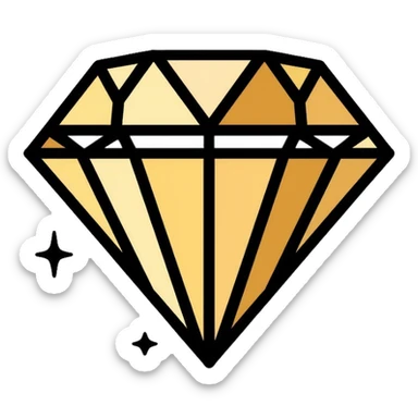 luxury jewelry company logo with diamond and gold elements sticker