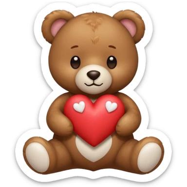 teddy bear for valentines day sticker