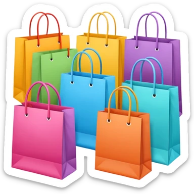 aesthetic shopping bags sticker