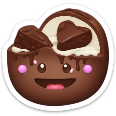 barra de chocolate con ojitos sticker