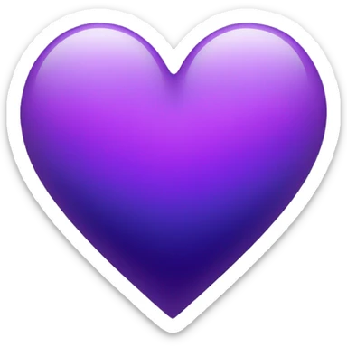 Purple-violet-indigo-gradient heart sticker