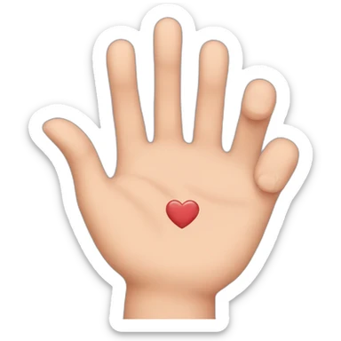 I love you written in hand sticker