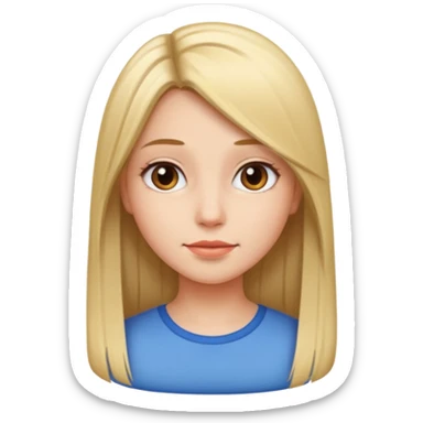 Girl whit hair straight  sticker