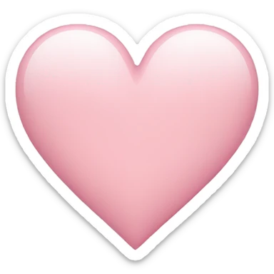light pink heart sticker