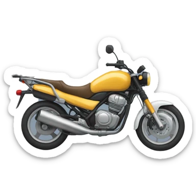 Una moto arriba de un camión sticker