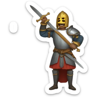 medieval sword-swallower sticker