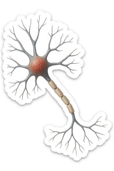 neurone umano anatomico realistico, iperrealistico 4k sticker
