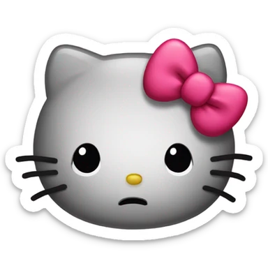 Hello kitty emoji sad sticker