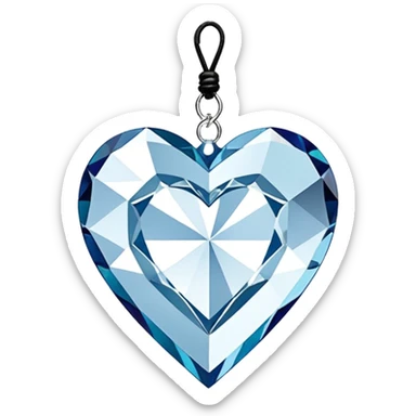 Hanging crystal heart car mirror suncatcher hanger sticker