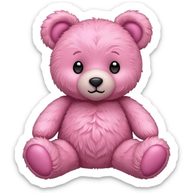 Cœur rose est un ours en peluche sticker