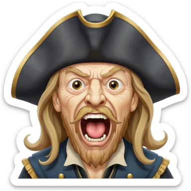 barbossa screaming sticker