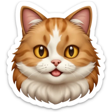 A cat farting sticker
